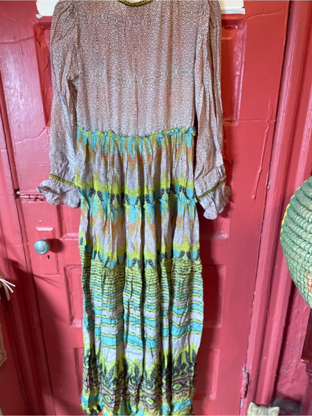 Anthropologie Bhanuni by Jyoti Embroidered Boho Maxi Dress NWT - Picture 4 of 7